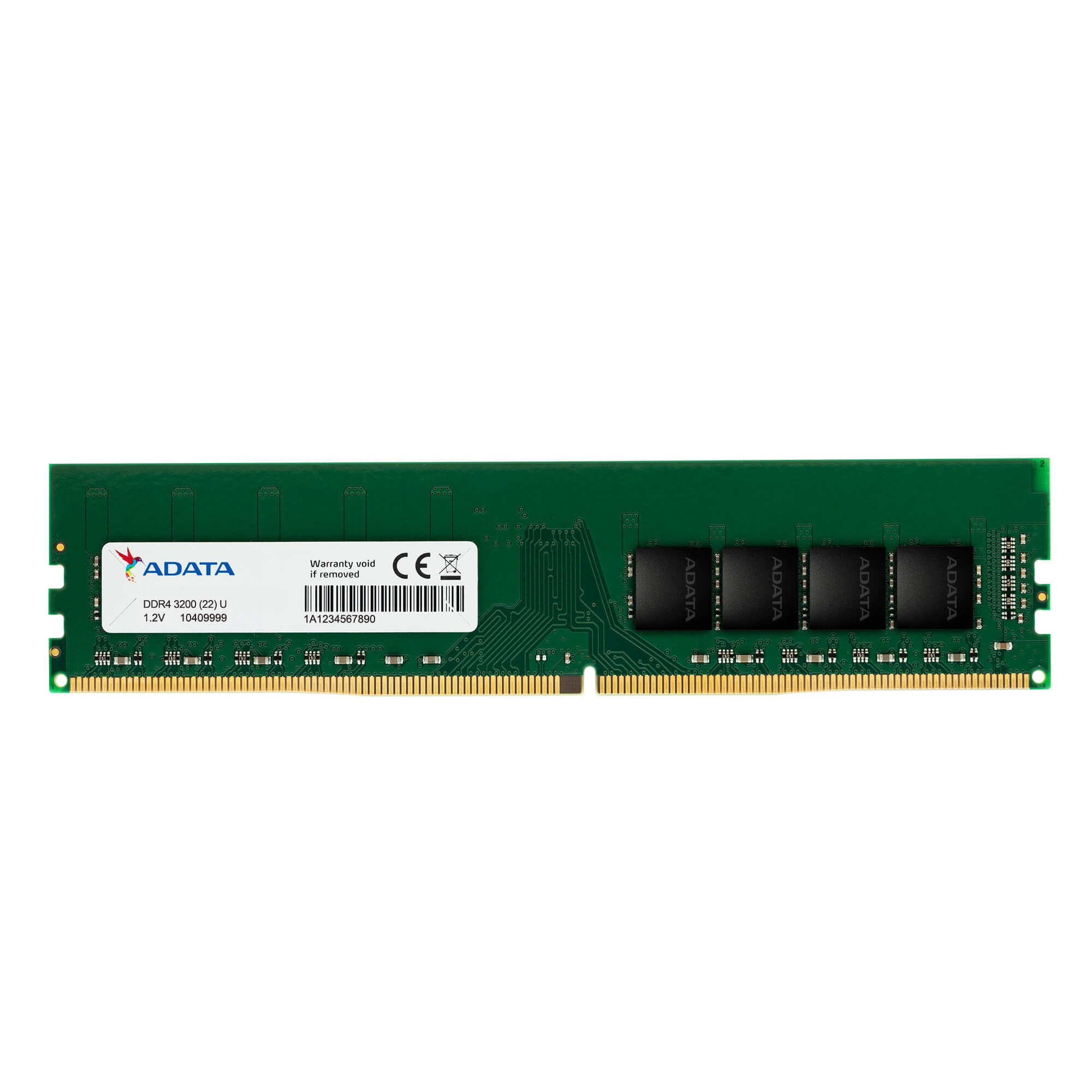 ADATA Barrette mémoire 8Go DIMM DDR4 Premier PC4-24000 (3200Mhz) (Vert)