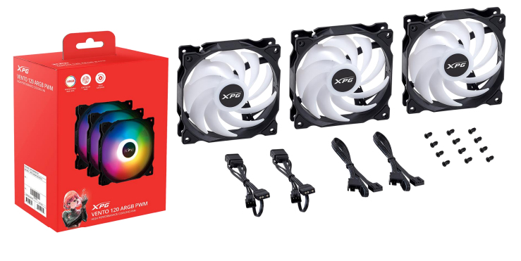ADATA Lüfter XPG VENTO 120 (120mm ARGB PWM Fan 3er) schwarz retail