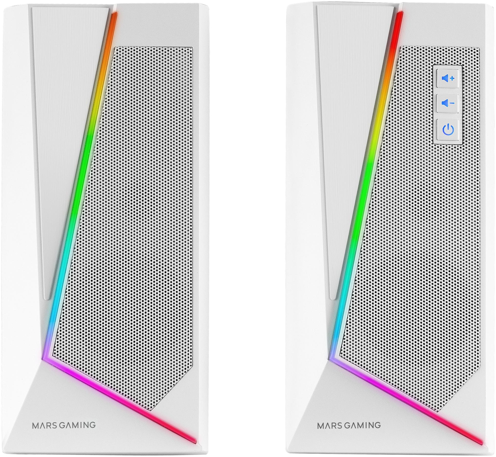 MARS GAMING Enceintes Bluetooth MS7 RGB (Blanc)