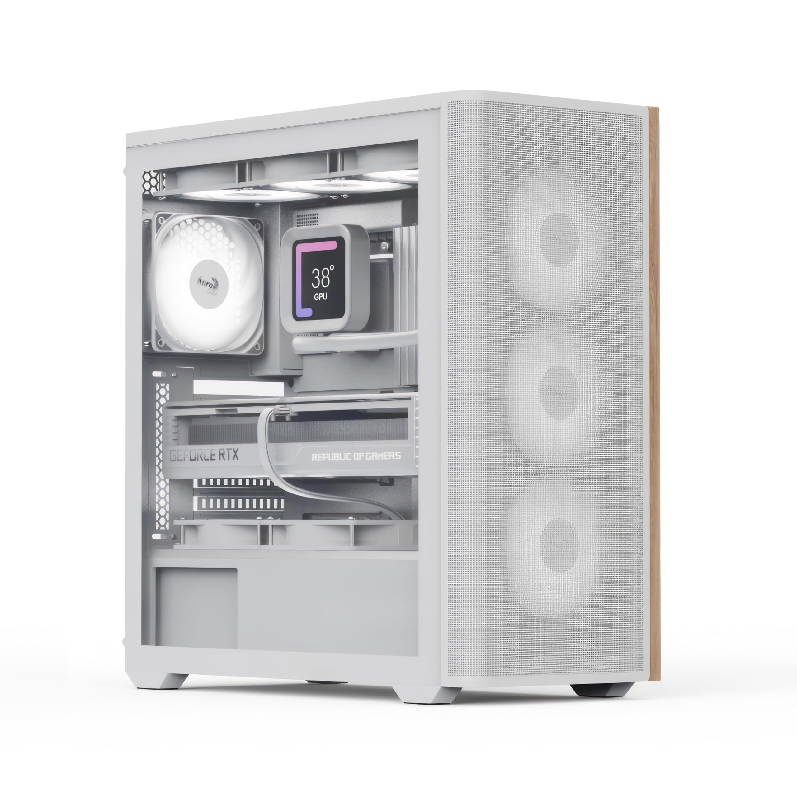 AEROCOOL D501A PC-Gehäuse, Midi-Tower, ATX, Tempered Glass