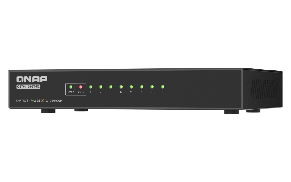 QNAP QSW-1108-8T-R2 8 port 2.5Gbps auto nego