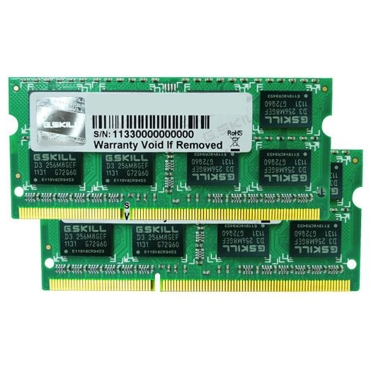 GSKILL SODIMM 8 Go (Kit 2x 4 Go) DDR3-SDRAM PC3-10666