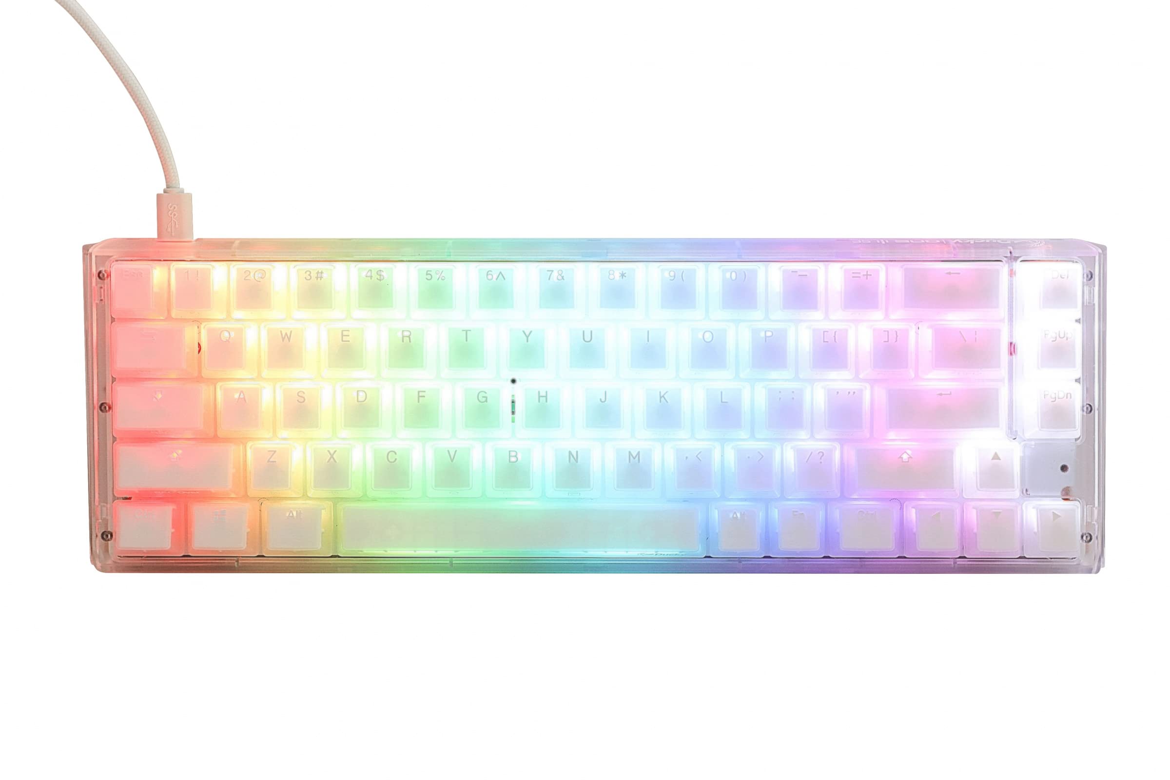 Ducky One 3 Aura White SF Gaming Keyboard, RGB LED