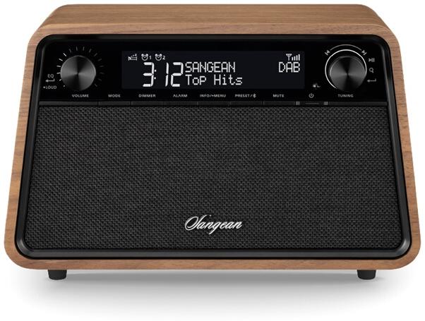 Sangean WR-201D DAB+ FM-RDS Bluetooth AUX Noyer Vintage