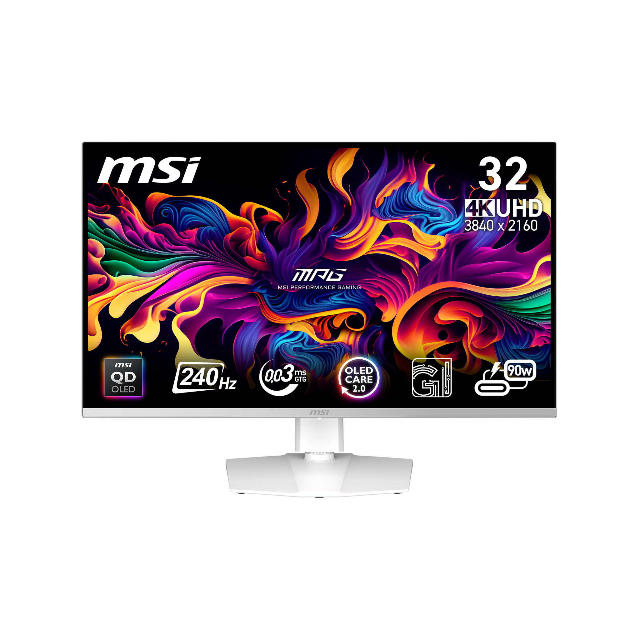 MSI MPG 321URXWDE QD-OLED, 31,5 Pouces Gaming Monitor, 240 Hz, QD OLED, Adaptive Sync