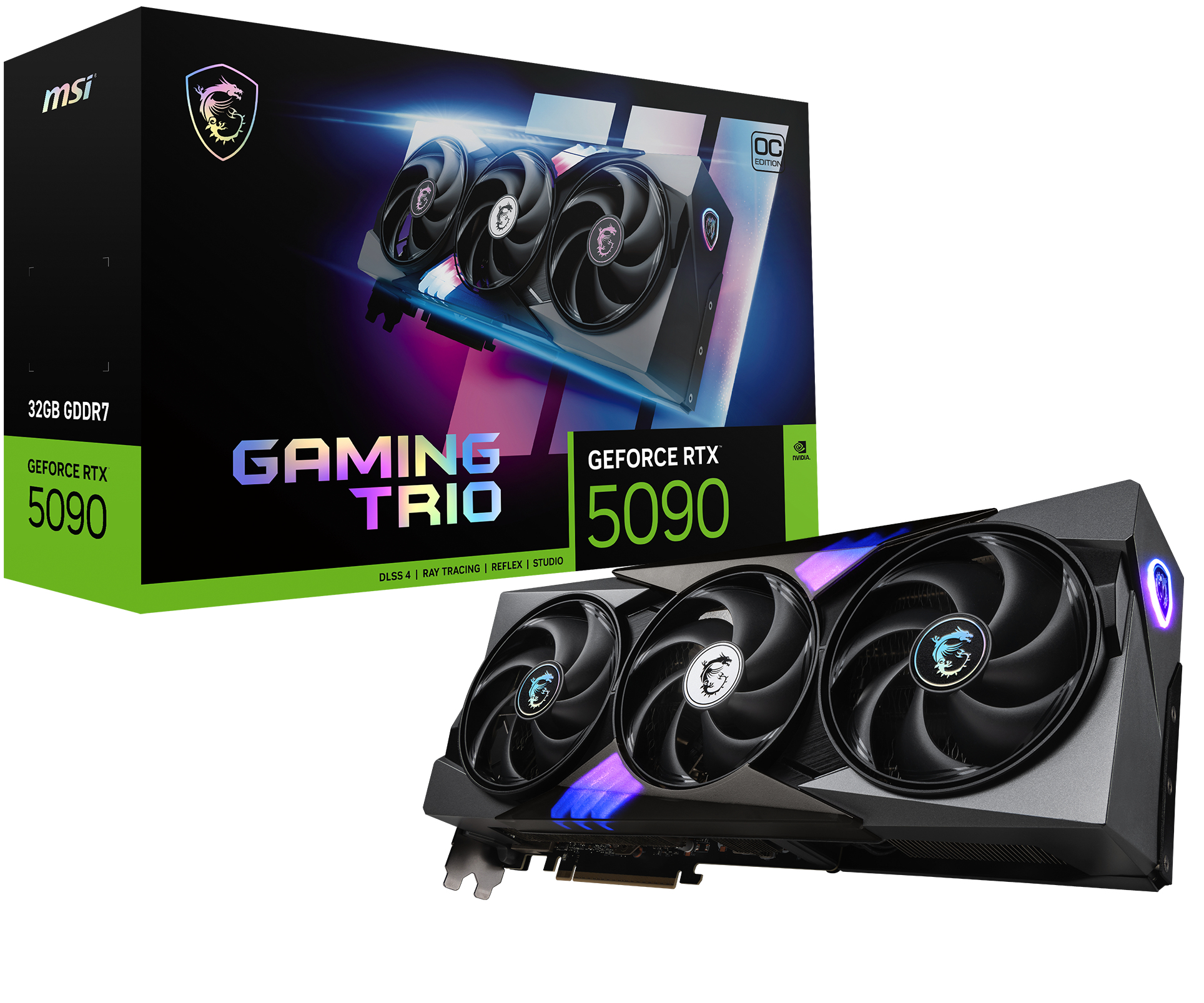 MSI Carte Graphique GeForce RTX 5090 Gaming Trio OC 32 Go GDDR7 DLSS 4