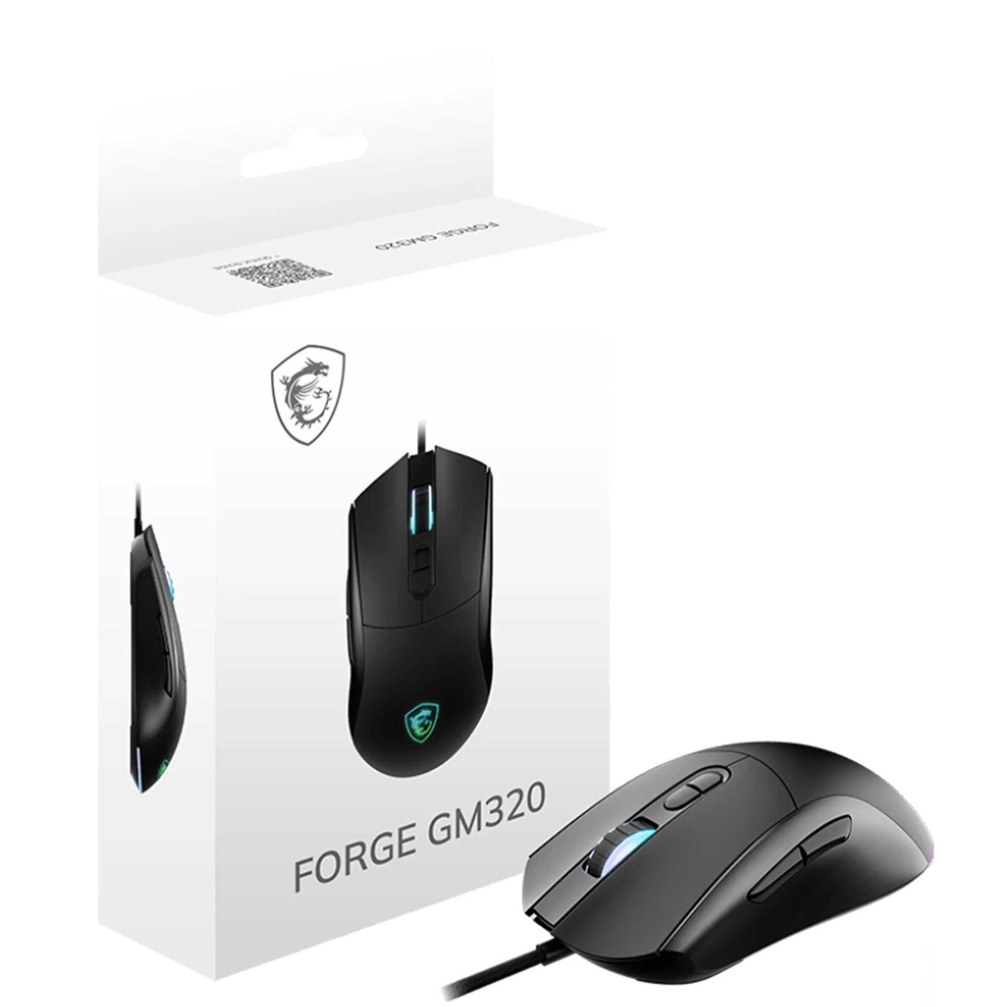 MSI Forge GM320 Gaming Maus, Black, USB