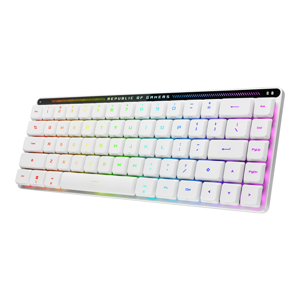 ASUS Clavier de jeu sans fil à profil bas ASUS ROG Falchion RX blanc