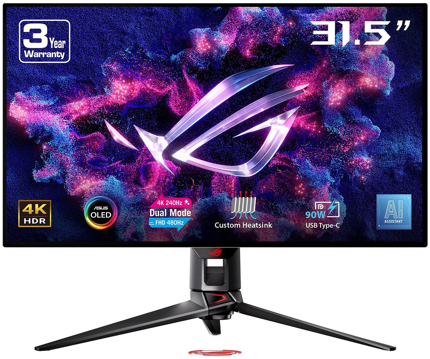 ASUS ecran pc gamer rog swift 32 plat oled pg32ucdp