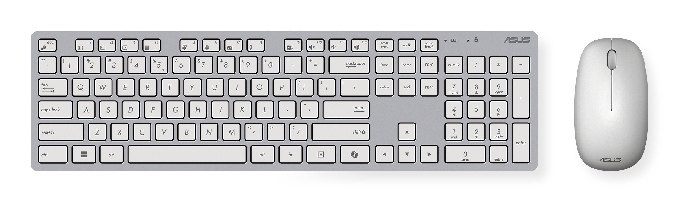 ASUS Asus W5000 kabelloses Tastatur-Maus-Set, dt. Layout, Weiß