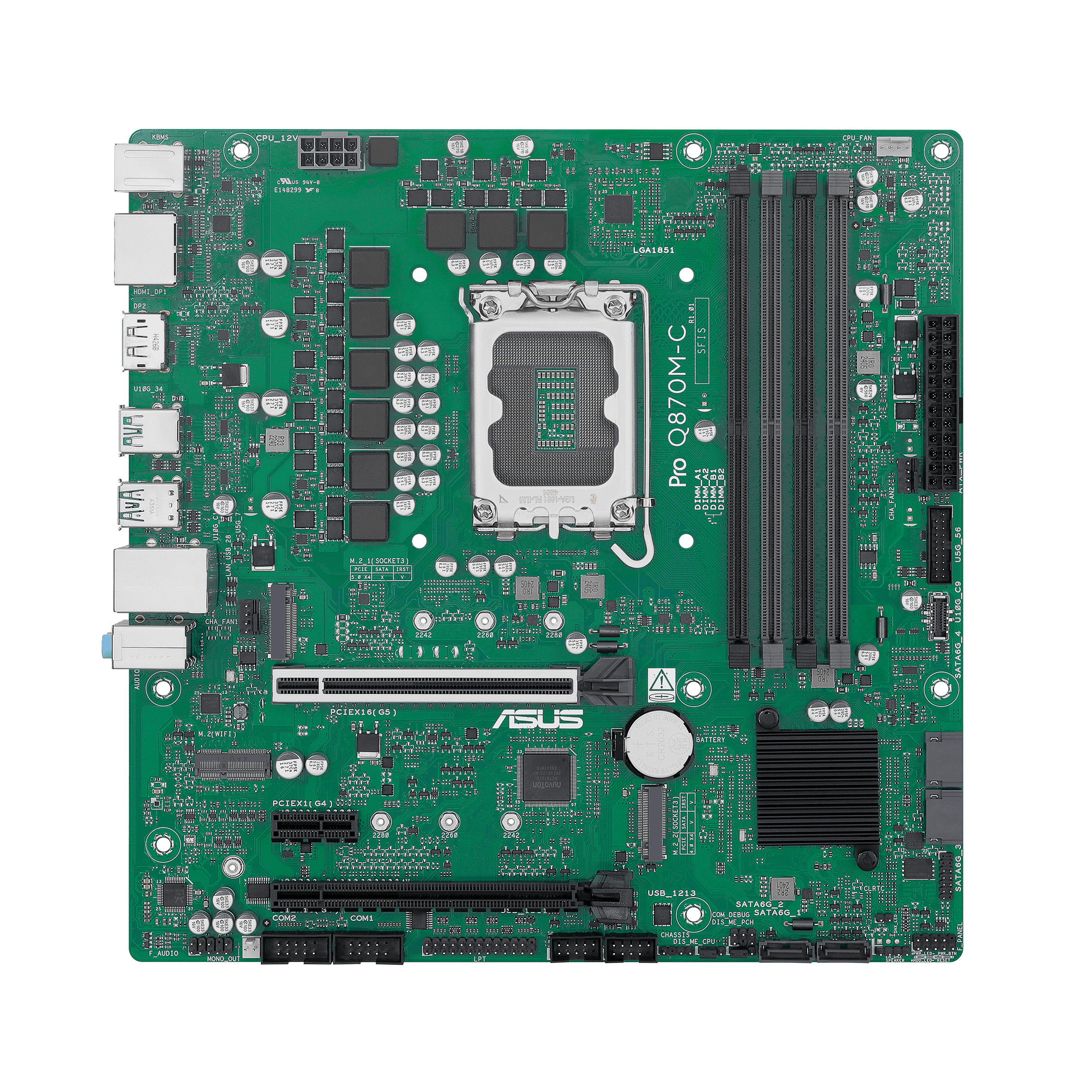 ASUS Q870 LGA1851 DDR5 Micro-ATX motherboard 2xHDMI 1xDP 2xM.2 4xSATA