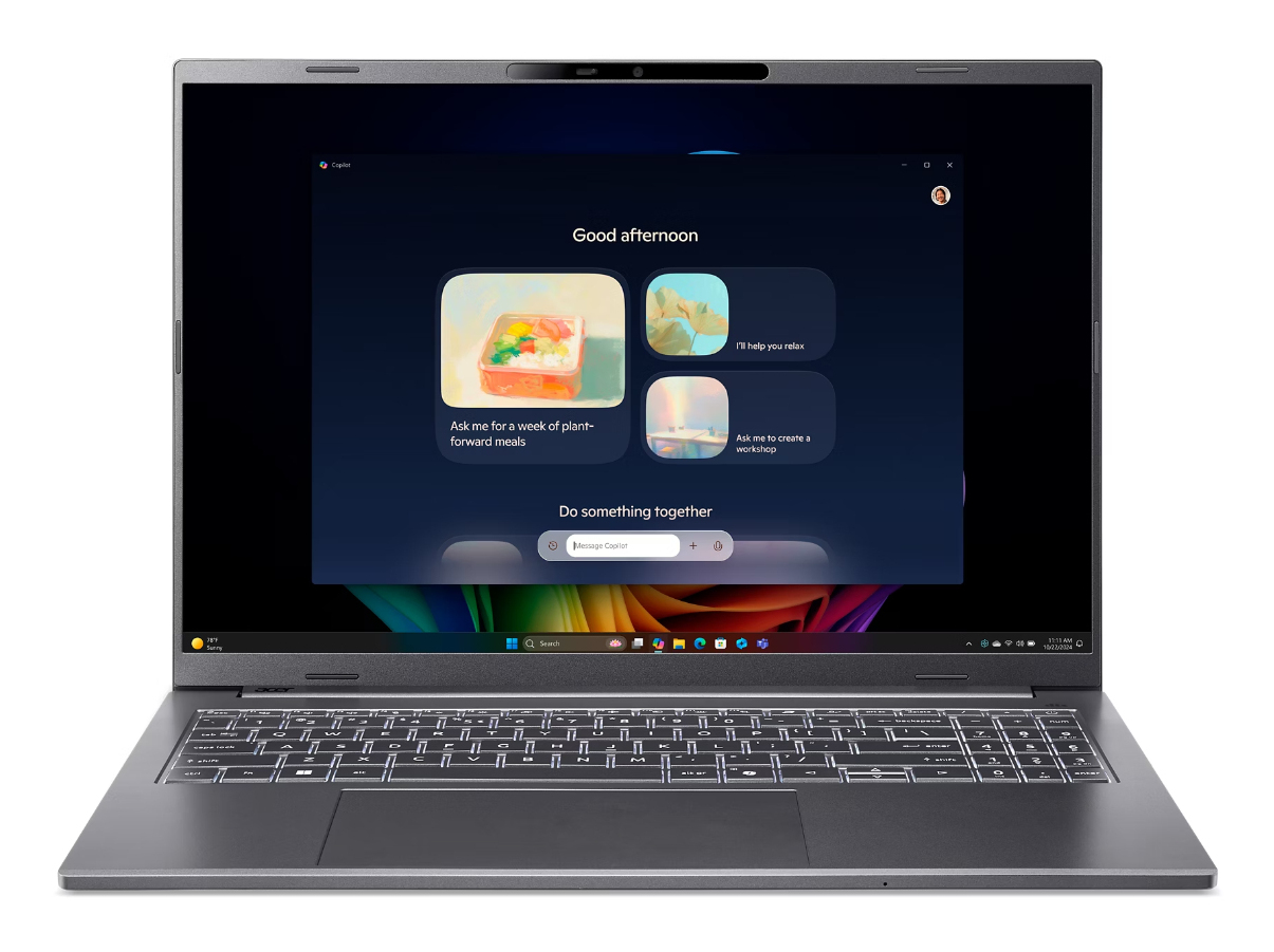 ACER Ordinateur Portable Aspire 16 AI OLED 16 pouces 16 Go RAM 1 To SSD QWERTY