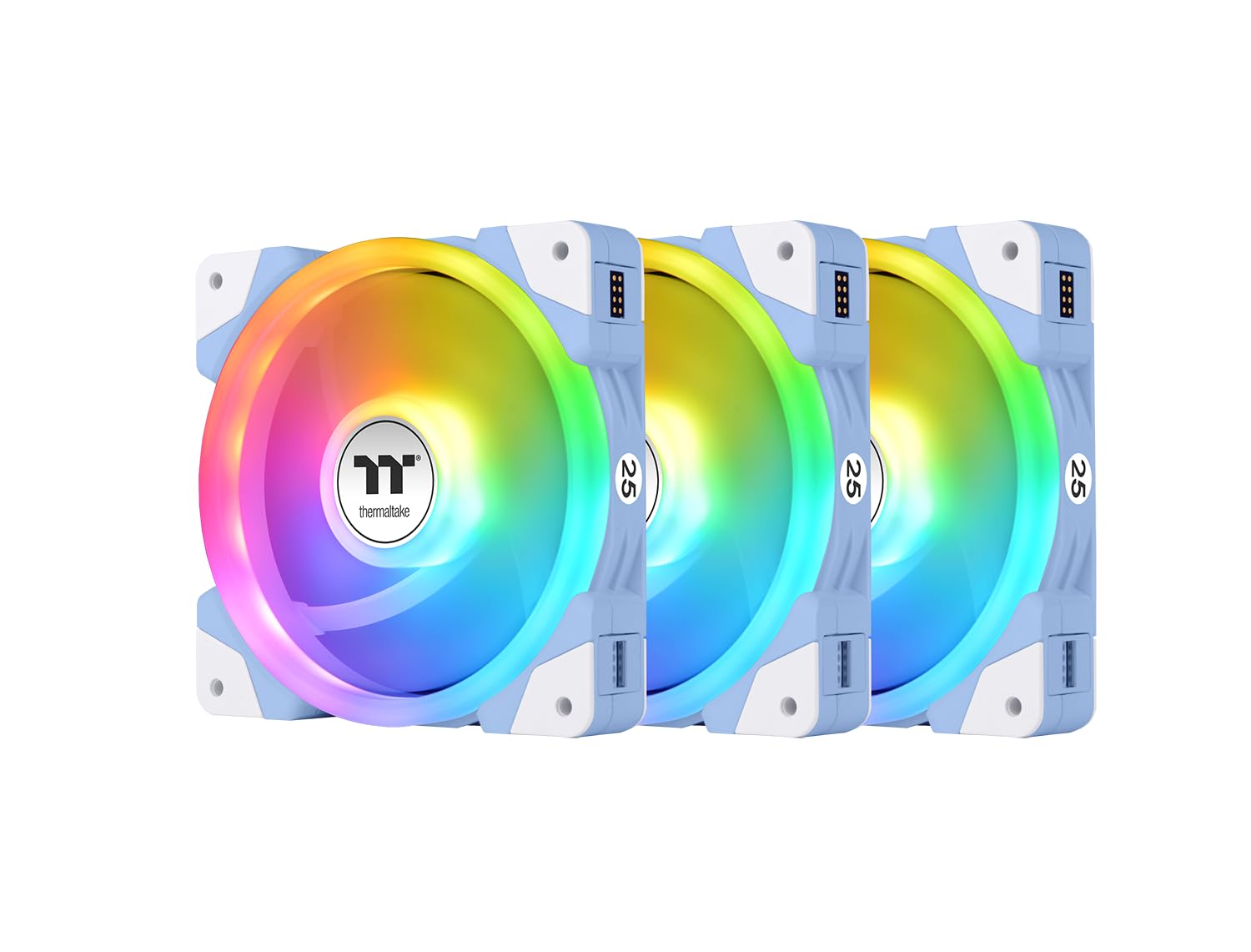 THERMALTAKE Lot de 3 Ventilateurs de boitier SwaFan EX Sync - 14cm (Bleu)