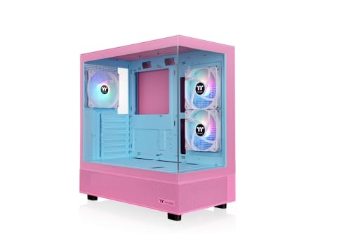 THERMALTAKE Boitier Moyen Tour E-ATX View 270 Plus TG RGB avec panneaux vitrés (Rose/Bleu)