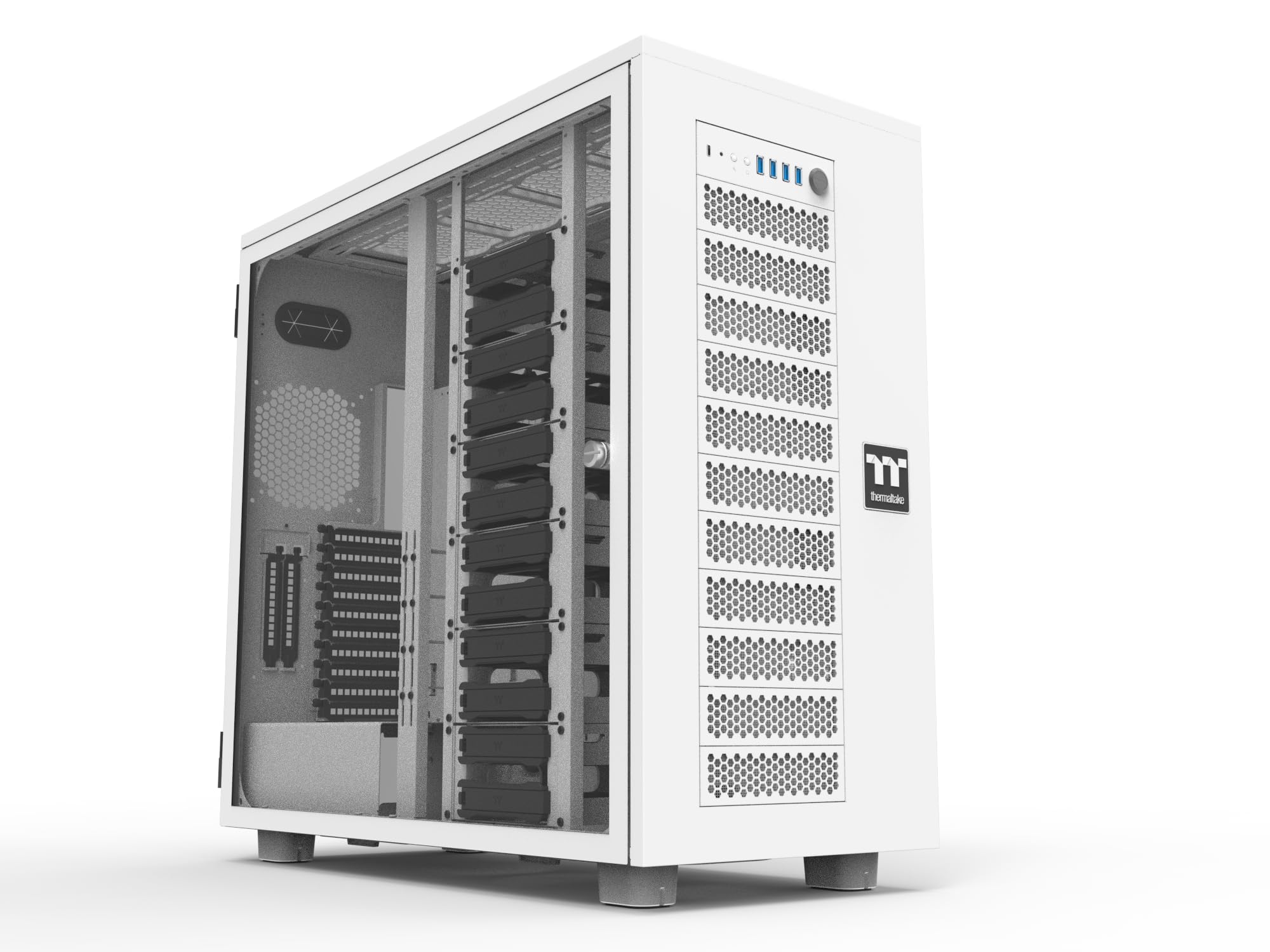 THERMALTAKE Boitier Grand Tour E-ATX AX700 avec panneau vitré (Blanc)