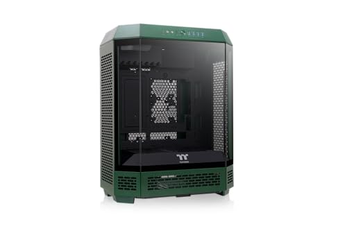 THERMALTAKE Boitier Grand Tour E-ATX The Tower 600 avec panneaux vitrés (Vert/Noir)