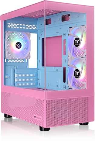 THERMALTAKE Boitier Mini Tour Micro ATX View 170 TG RGB avec panneau vitré (Rose)