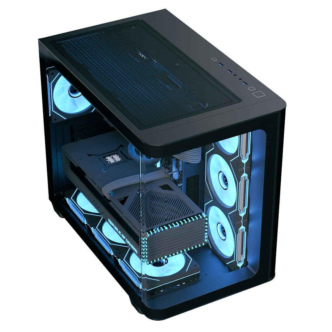 AEROCOOL P500C PC-Gehäuse, Midi-Tower, ATX, Tempered Glass