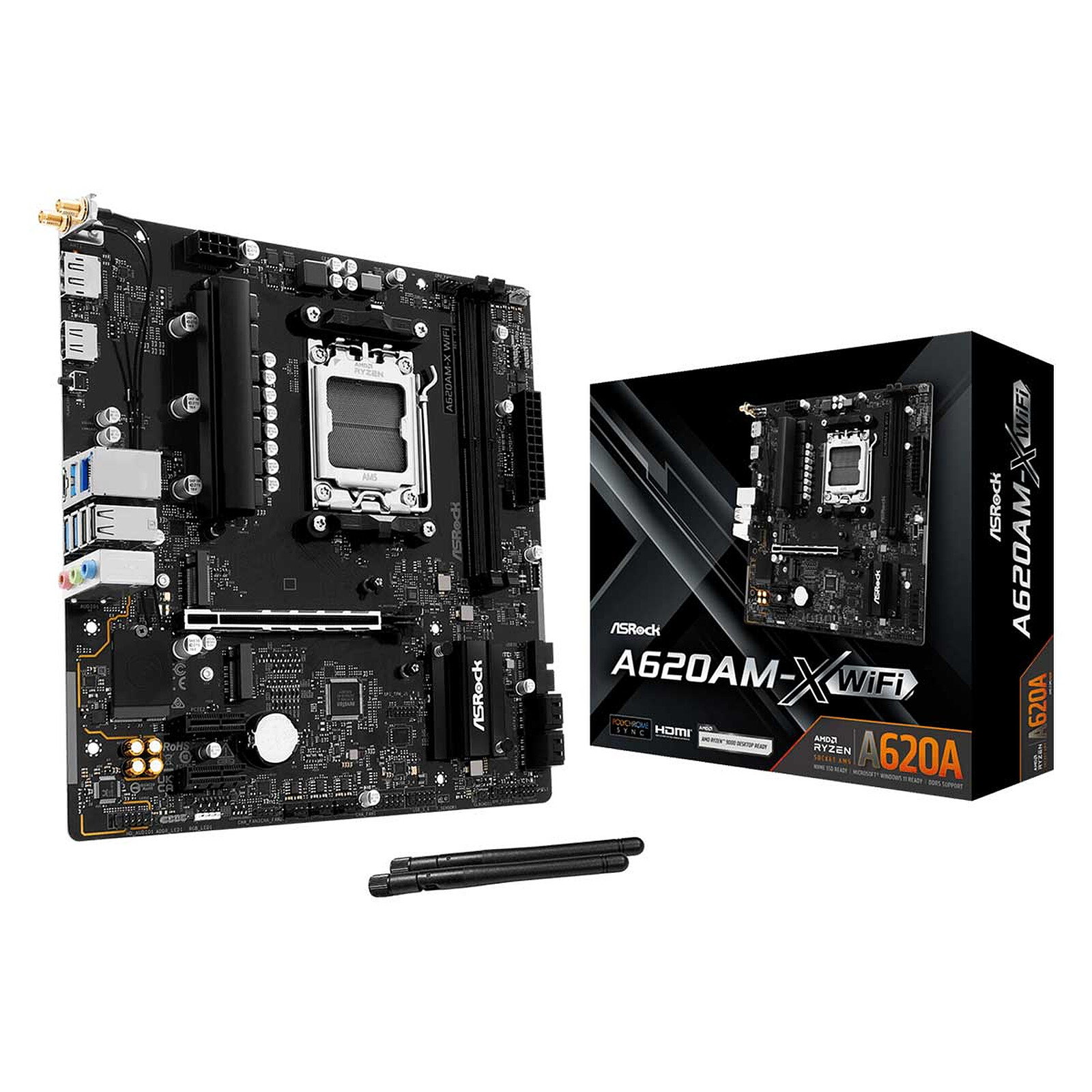ASROCK Carte Mère A620AM-X WiFi (AM5) Micro ATX