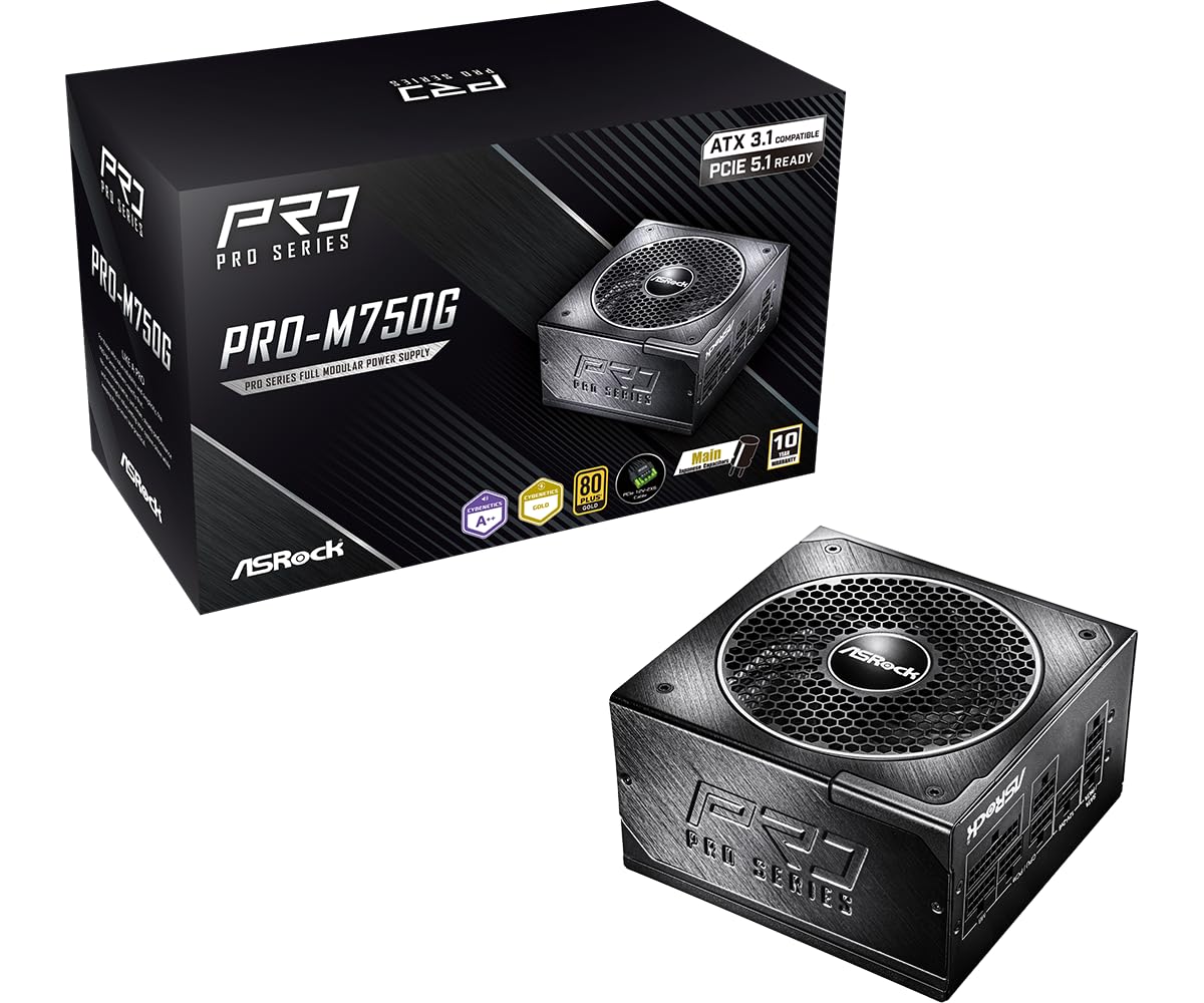 ASROCK Pro Series PRO-M750G 750W ATX 80+ Gold black