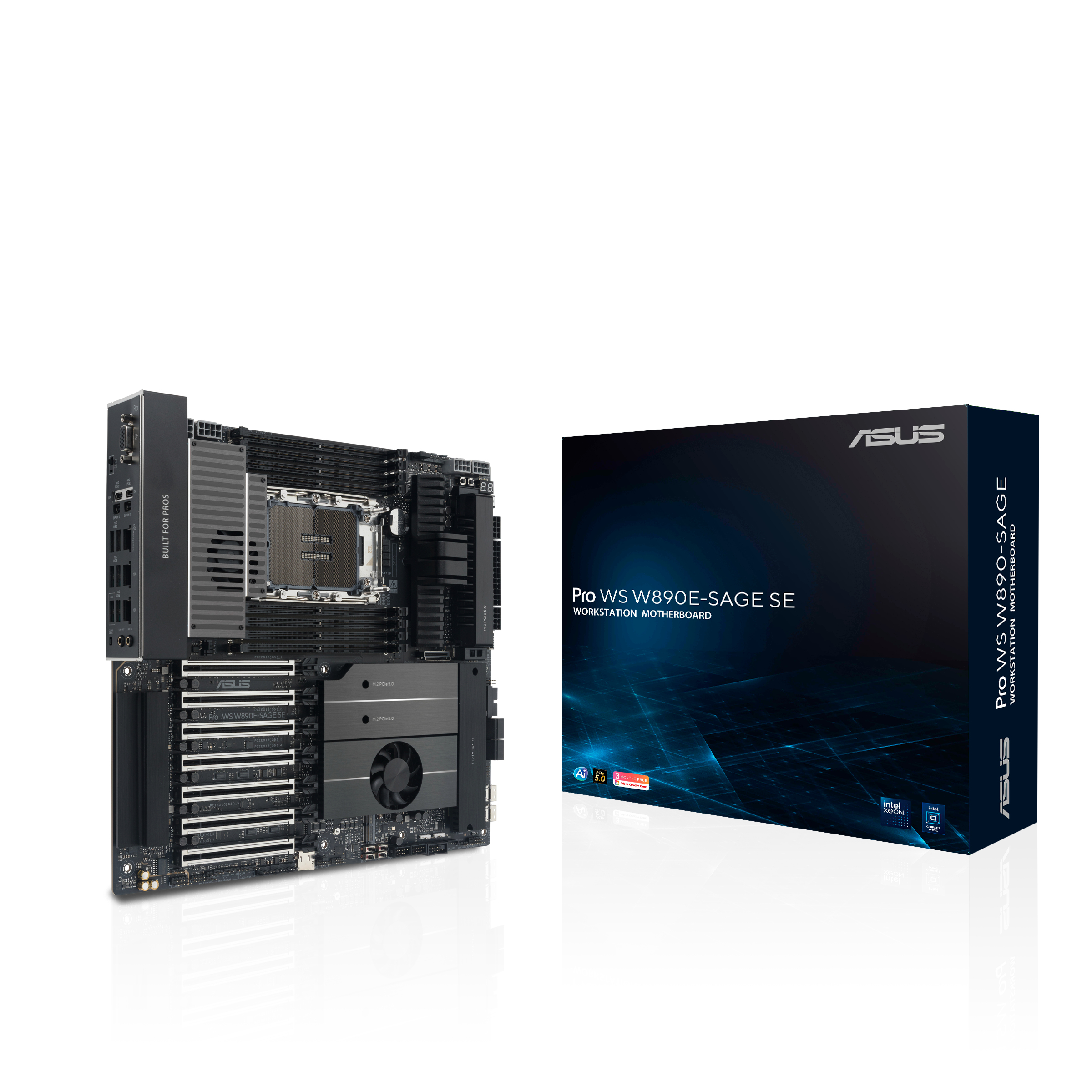 ASUS PRO WS W890E-SAGE SE LGA4710-2 EEB workstation motherboard 8xDDR4 7xPCIe 5.0 4xM.2 4xSATA