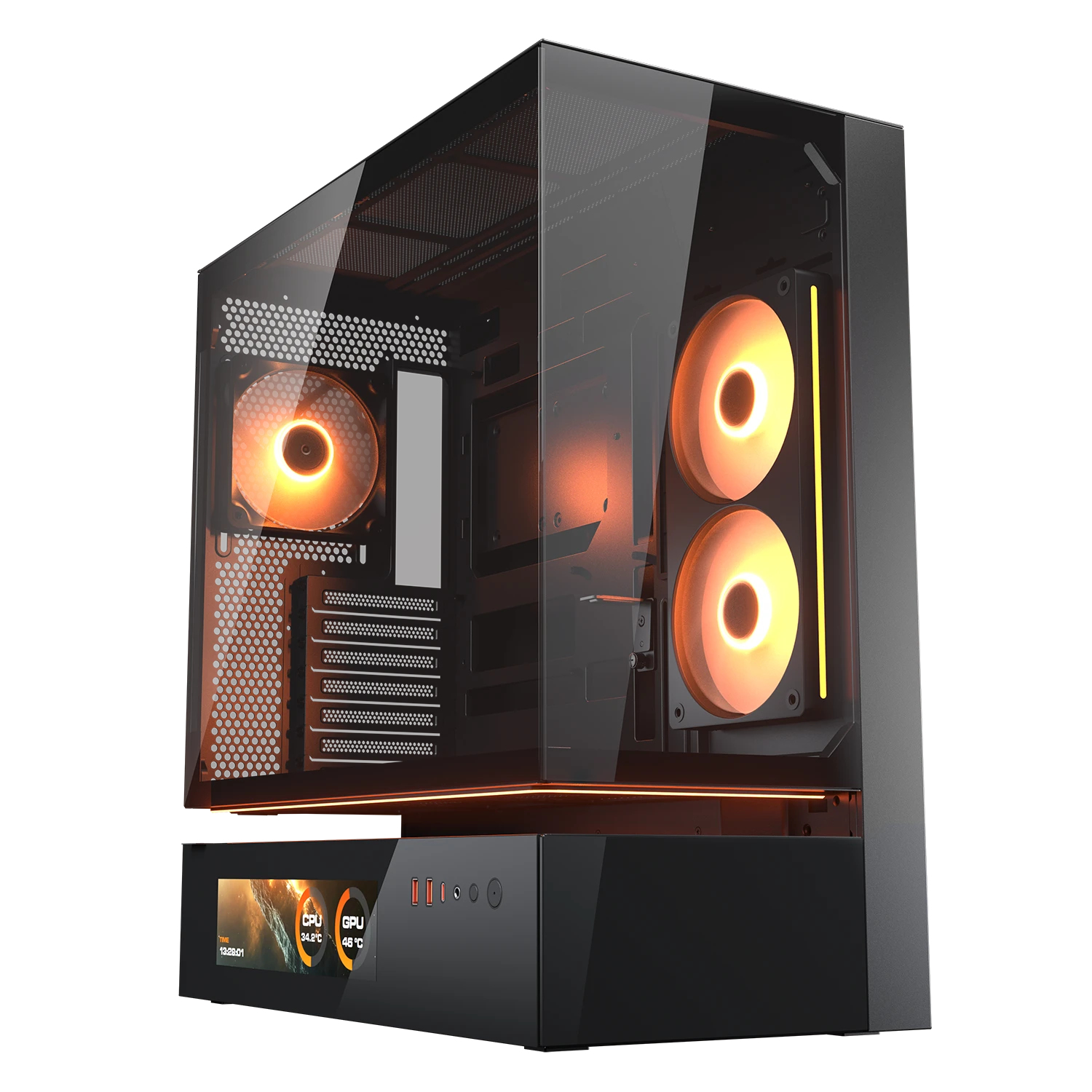 Cougar COUGAR Gehäuse Midi-Tower CFV235 Vision, ARGB, Glas, Schwarz