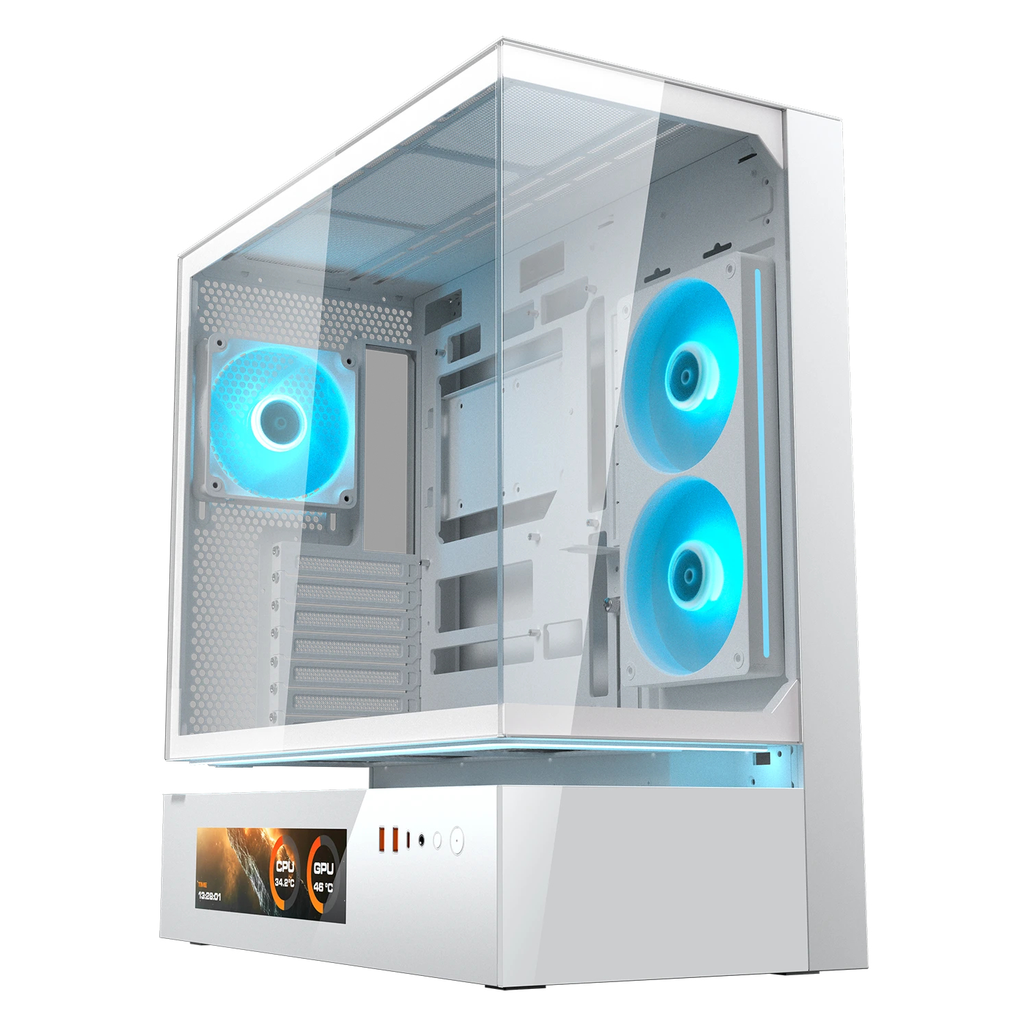 Cougar Gaming Boitier Moyen Tour ATX Cougar CFV 235 Vision RGB avec panneaux vitrés (Blanc)