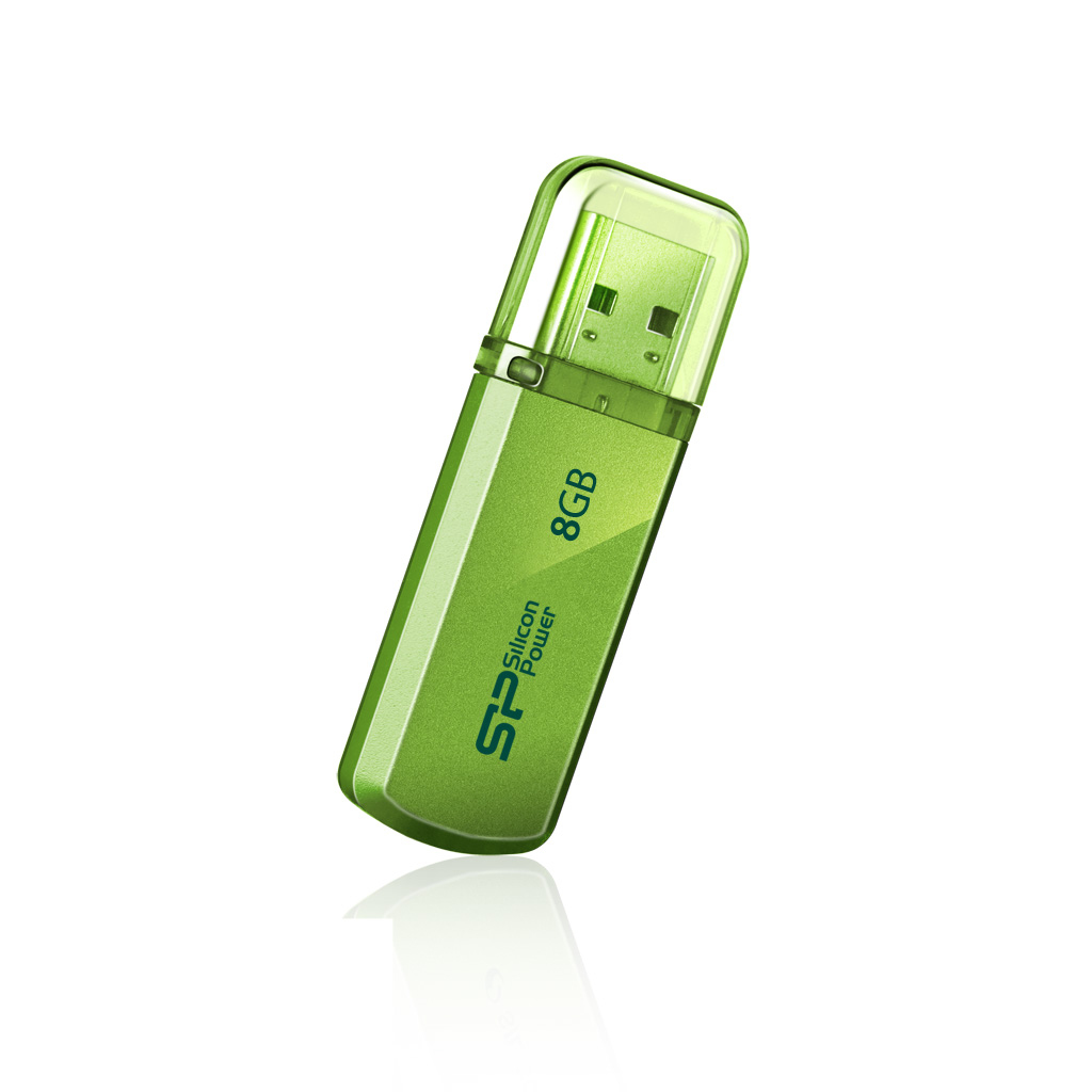 SILICON POWER Helios 101 8GB ALUMINIUM VERTE USB 2.0