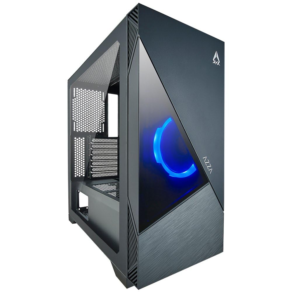 Azza Boitier Moyen Tour ATX Eclipse RGB avec panneau vitré (Noir)
