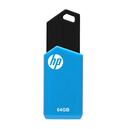 HP USB-Stick 64GB HP v150w 2.0 Flash Drive (black/blue) retail