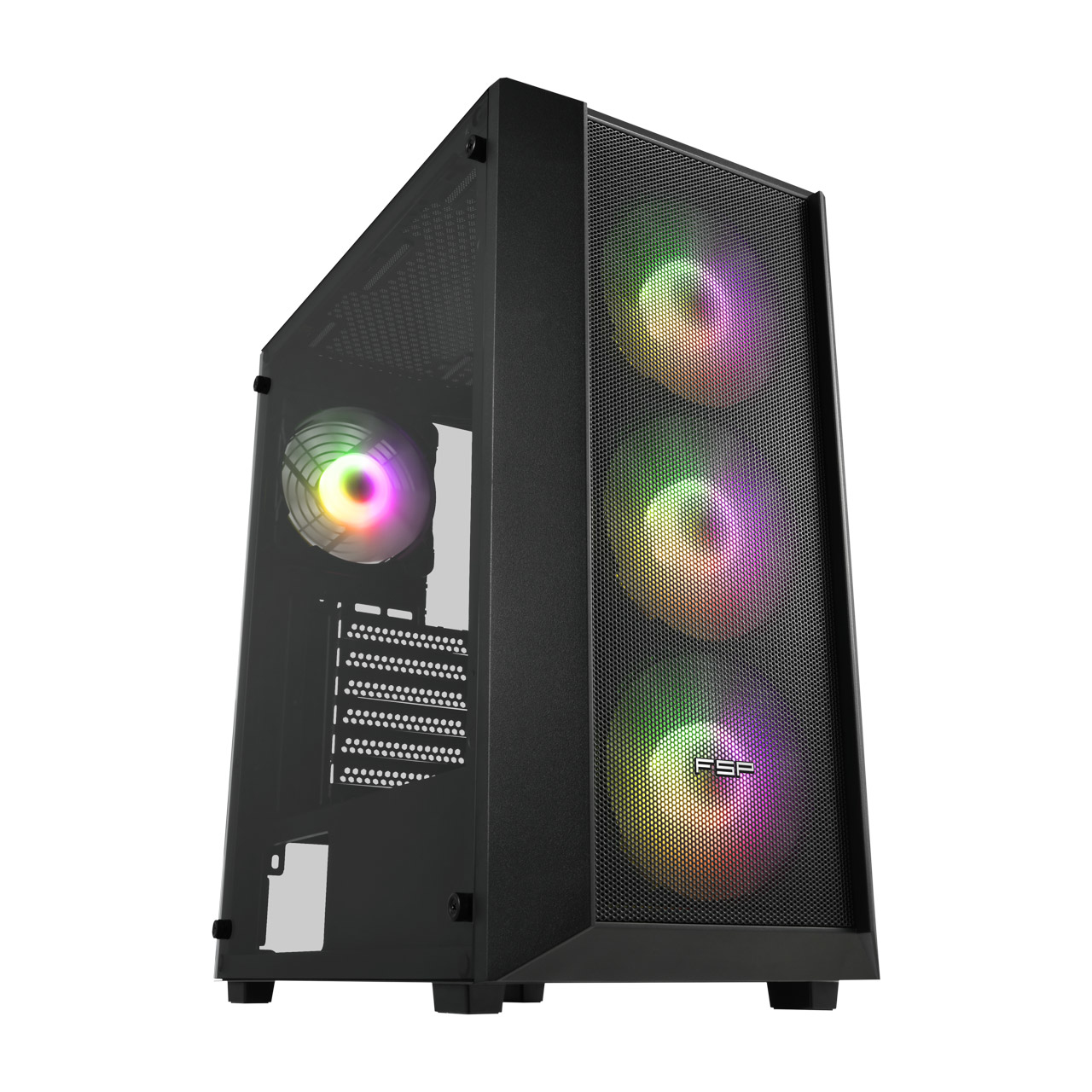 FSP Boitier Moyen Tour ATX FSP CMT218 RGB avec panneau vitré (Noir)