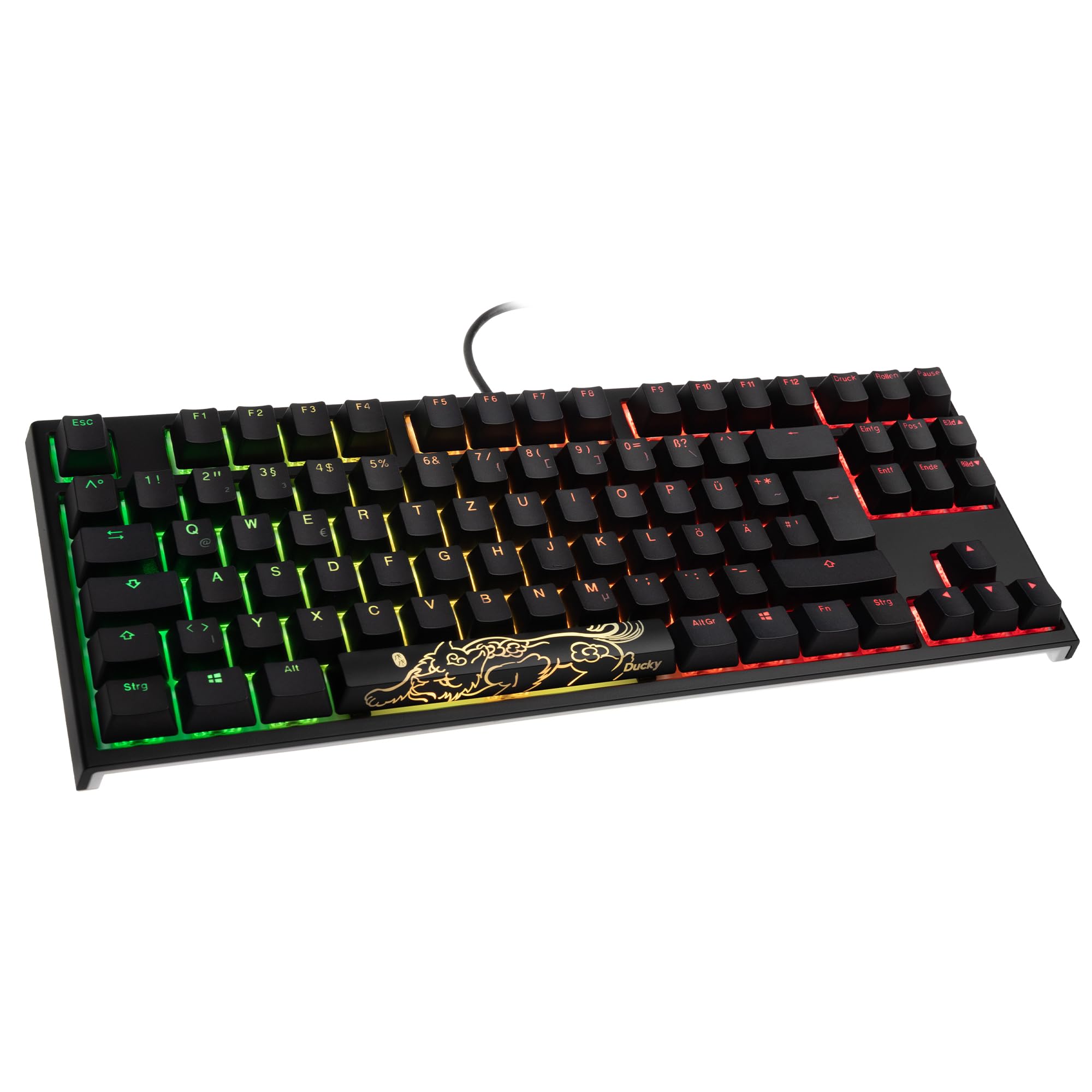 Ducky One 2 TKL PBT Gaming Tastatur, MX-Black, RGB LED