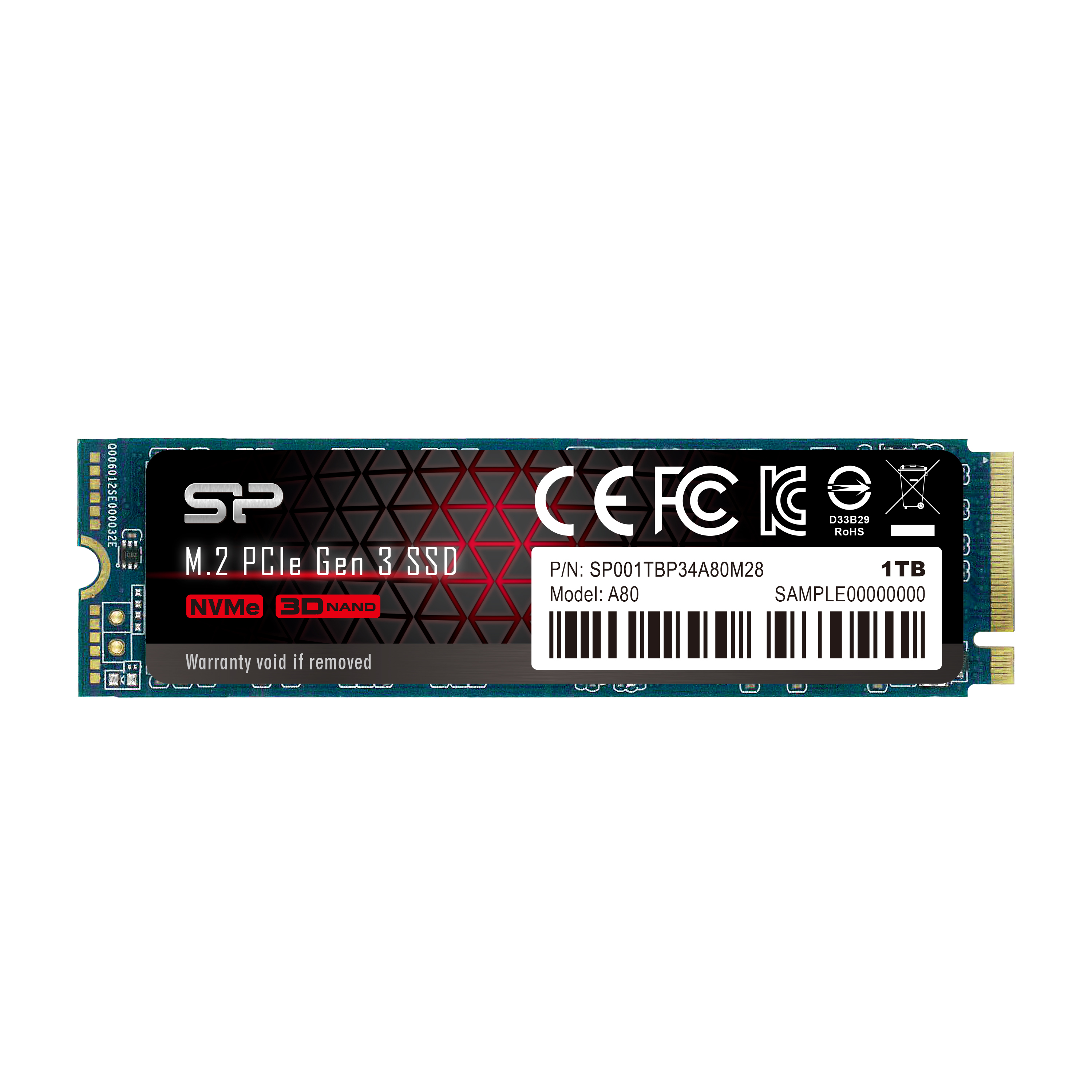 SILICON POWER Disque SSD A80 1To - NVMe M.2 Type 2280