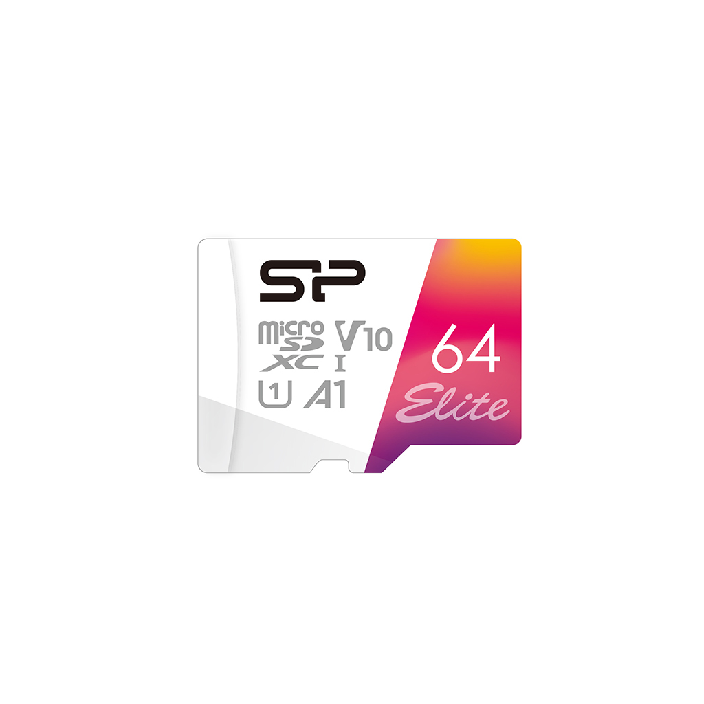 SILICON POWER Elite Memory Card Micro SDXC 64Go UHS-I A1 V10