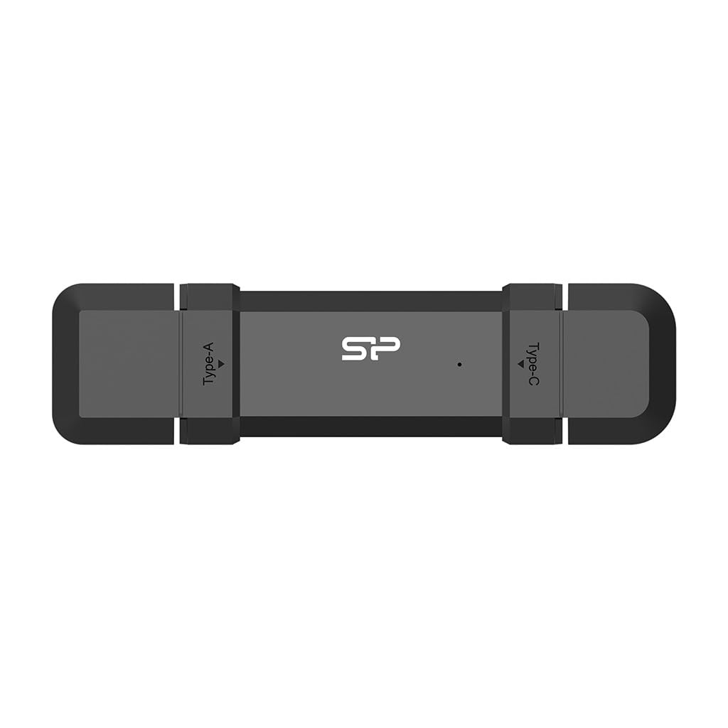 SILICON POWER Modèle du produit : DS72 500Go USB-A USB-C 1050/850 Mo/s Pendrive Black
