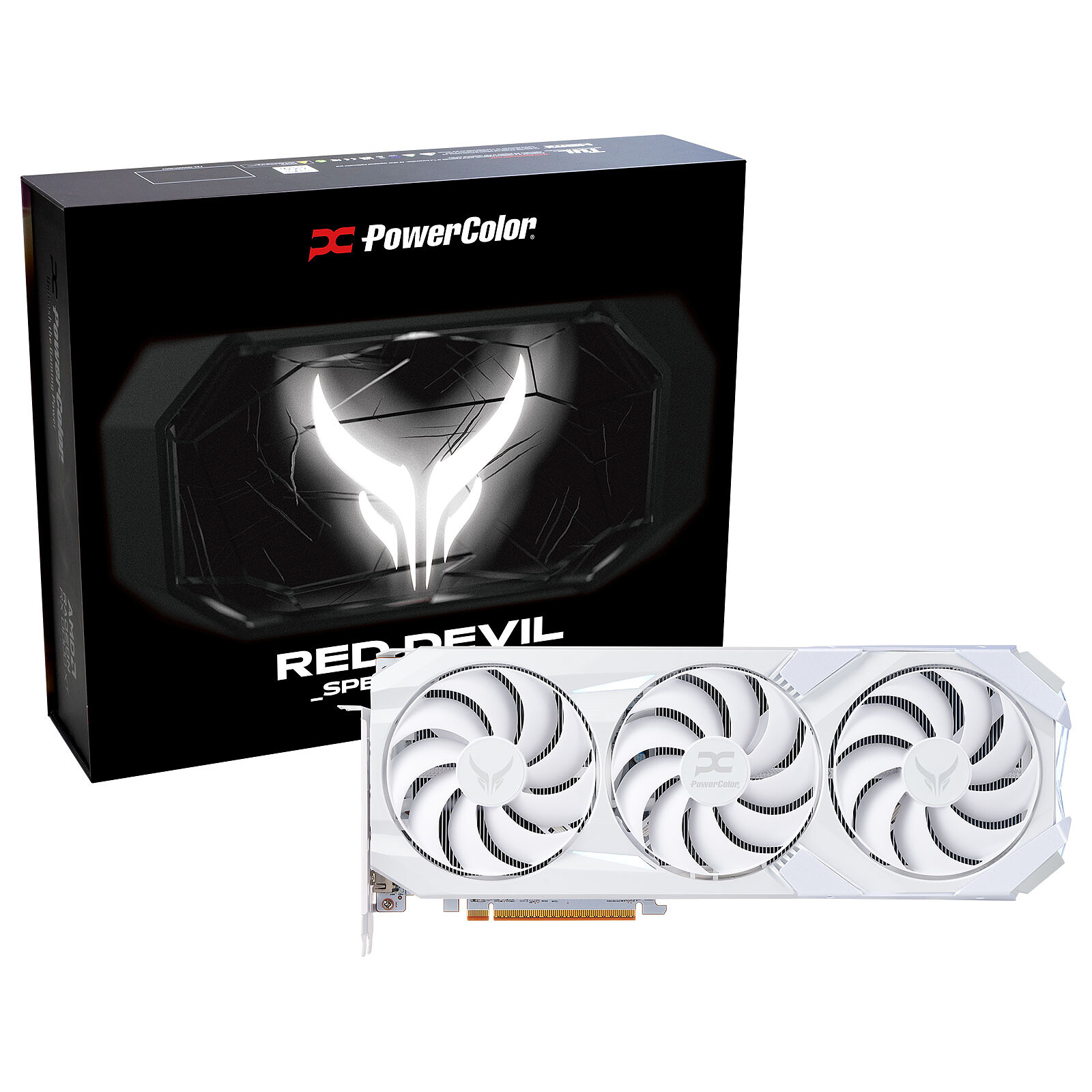 PowerColor Red Devil Spectral White AMD Radeon RX 9070 XT 16GB OC