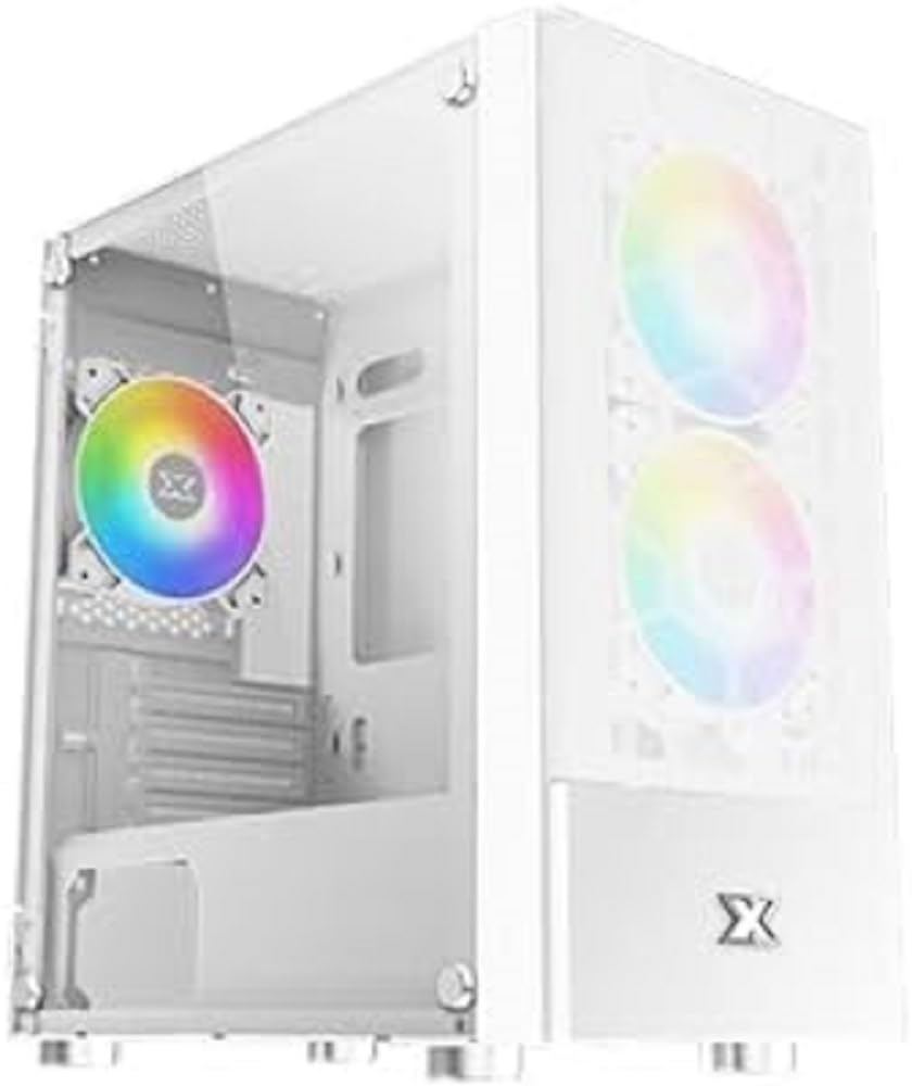 Xigmatek Boitier Mini Tour Micro ATX Oreo RGB avec panneau vitré (Blanc)