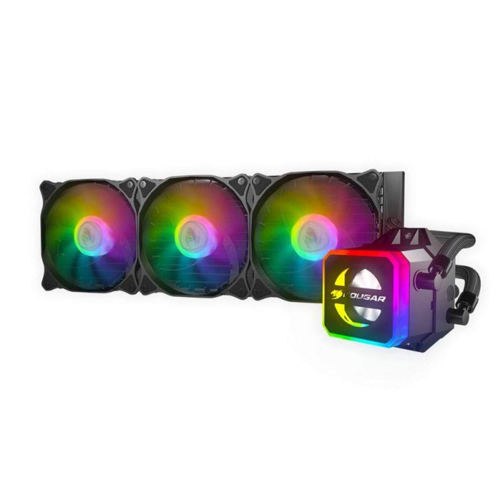 Cougar Le Cougar Kit Watercooling AIO Helor RGB - 360mm (Noir) est un système de refroidissement liquide tout-en-un conçu pour offrir des performances exceptionnelles aux passionnés de gaming et aux utilisateurs exigeants. Avec sa capacité de dissipation
