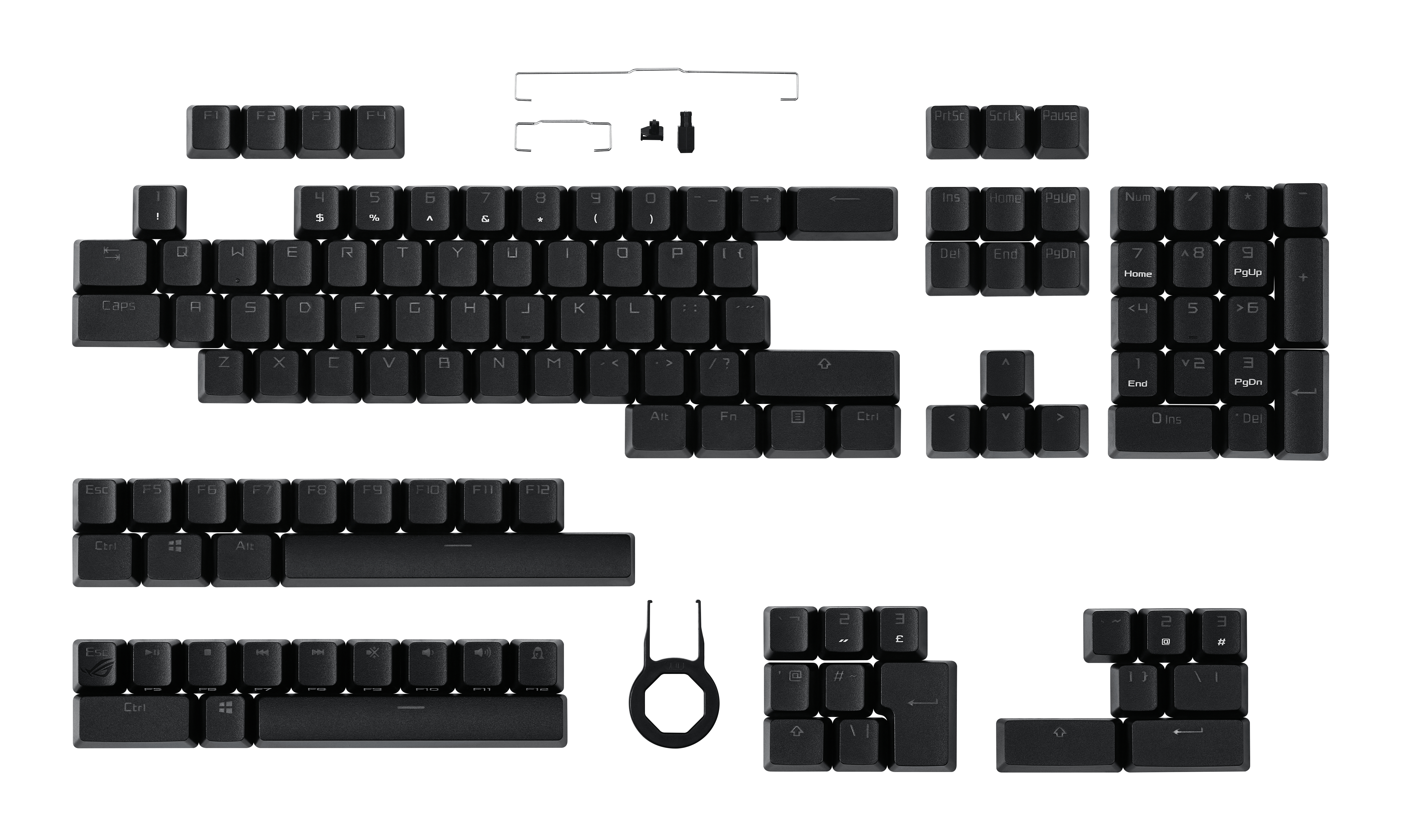 ASUS ROG PBT Keycap-Set (schwarz