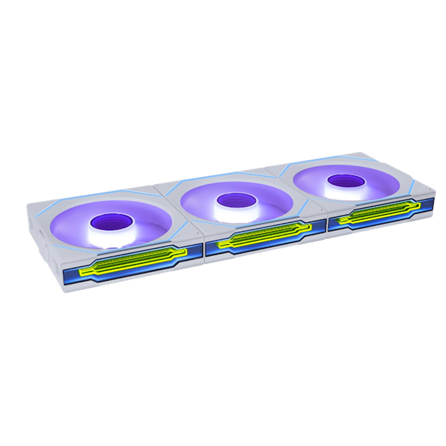 LIAN LI Lot de 3 Ventilateurs de boitier Lian Li Uni Fan SL-Infinity Wireless RGB - 12cm (Blanc)