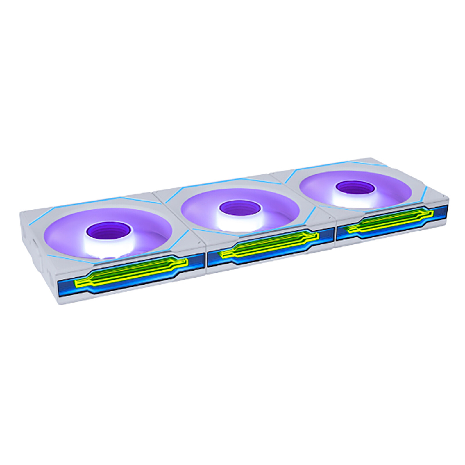 LIAN LI Lot de 3 Ventilateurs de boitier Lian Li Uni Fan SL-Infinity Wireless Reverse RGB - 12cm (Blanc)