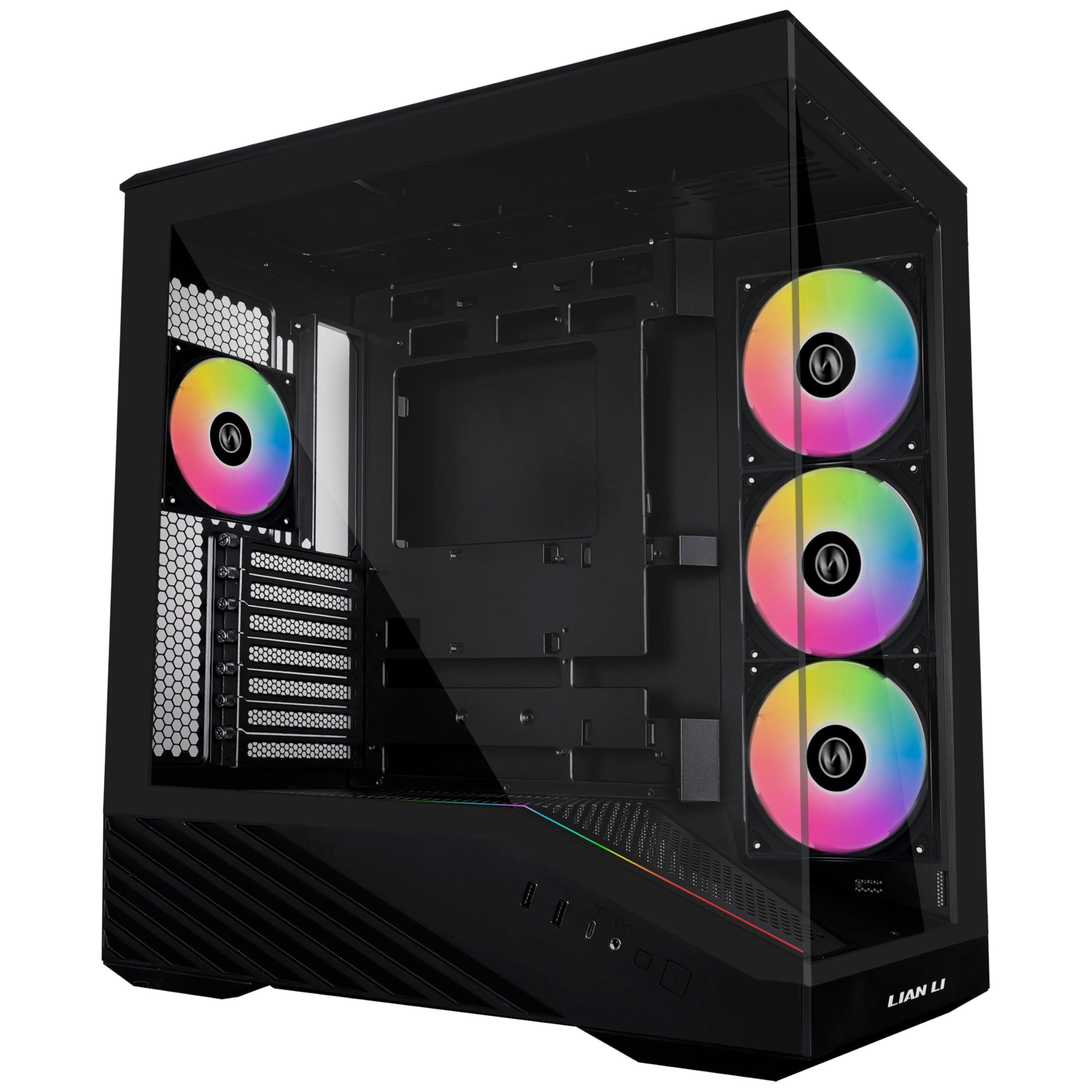 LIAN LI Vector V100 PC-Gehäuse, Midi-Tower, ATX, RGB, Tempered Glass