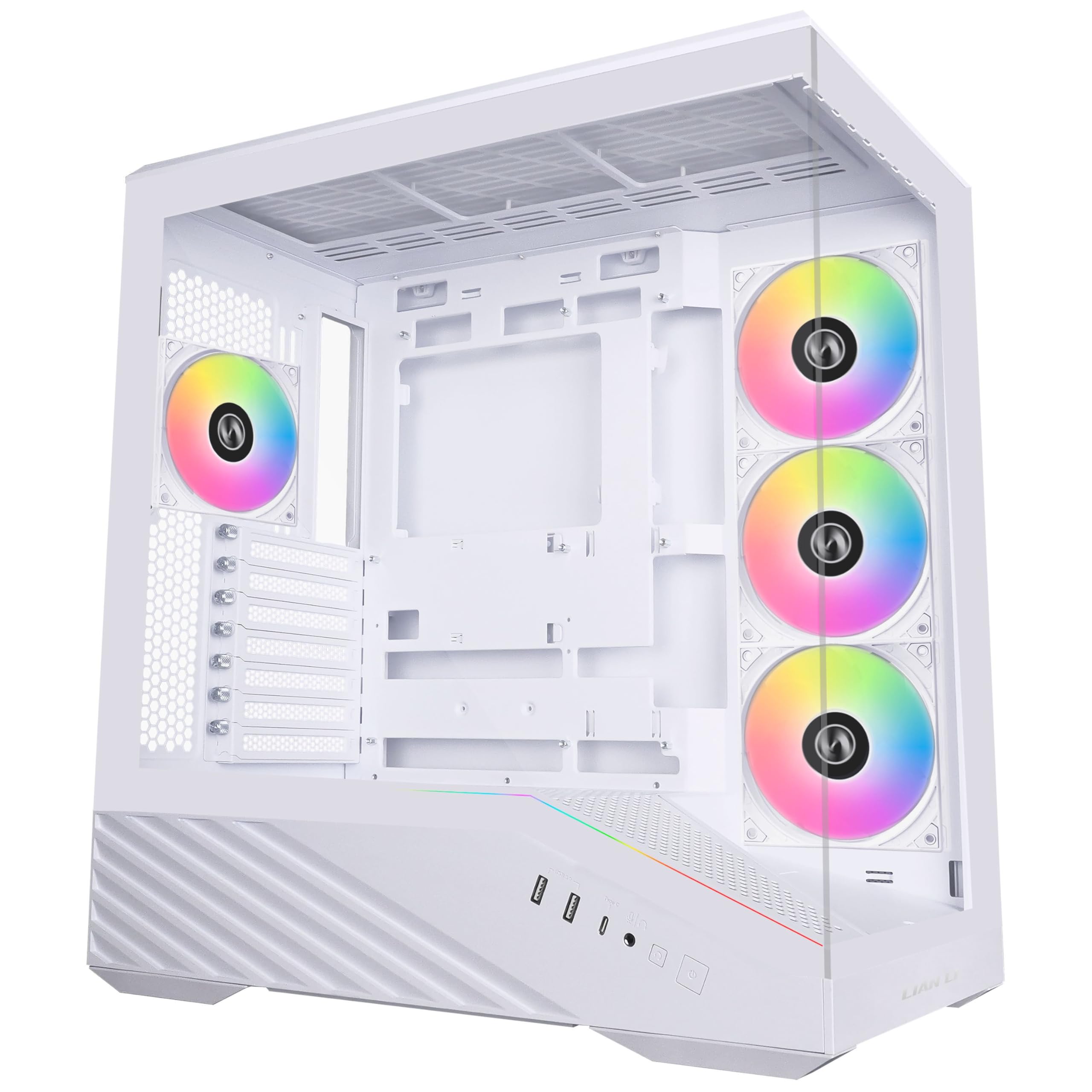 LIAN LI Vector V100 PC-Gehäuse, Midi-Tower, ATX, RGB, Tempered Glass