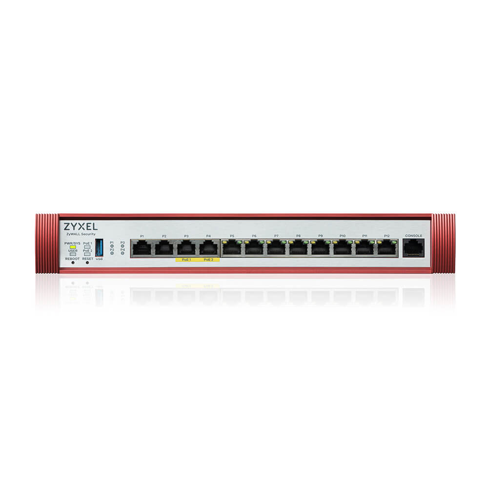 ZyXEL USG FLEX500 H Series User-definable ports with 2*2.5G 2*2.5G( PoE+) & 8*1G 1*USB (device only)