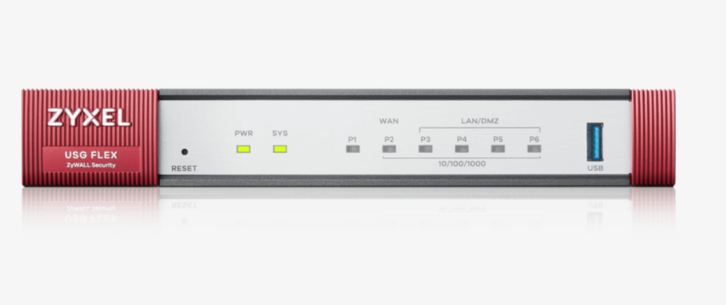 ZyXEL USG Flex 100 Firewalls 0,9 Gbit/s, 100 connexions VPN, 12,5 W