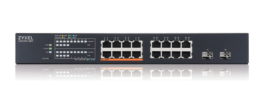 ZyXEL Zyxel XMG1915-18EP, 16-port 2.5GbE, 2 SFP+, 8 x PoE++ 180W Smart Switch
