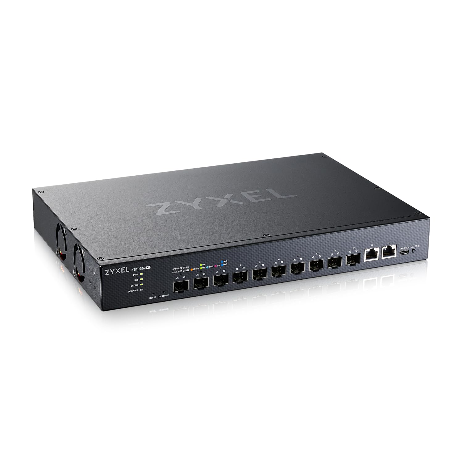 ZyXEL 12-Port Smart Managed Switch,10x10G SFP+ 2x10GBit RJ45