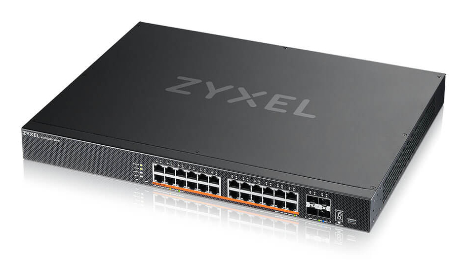 ZyXEL XMG2230-28HP L3 Access Switch 24x 2.5G AC:700W PoE DC:1440W PoE 4 xSFP+ Uplink incl 1 yr NebulaFlex Pro