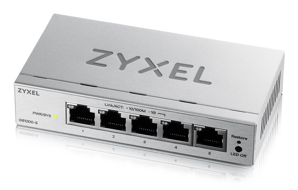 ZyXEL GS1200-5 v3 5 Port Gigabit webmanaged Desktop Switch