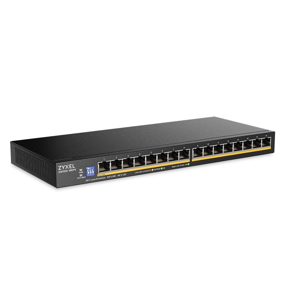 ZyXEL Zyxel GS1100-16EPS Slimline PoE+ 135W 16 port Gigabit